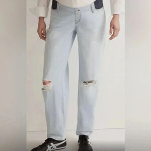 MADEWELL MATERNITY SLOUCHY BOYFRIEND JEAN WITH SIDE PANELS